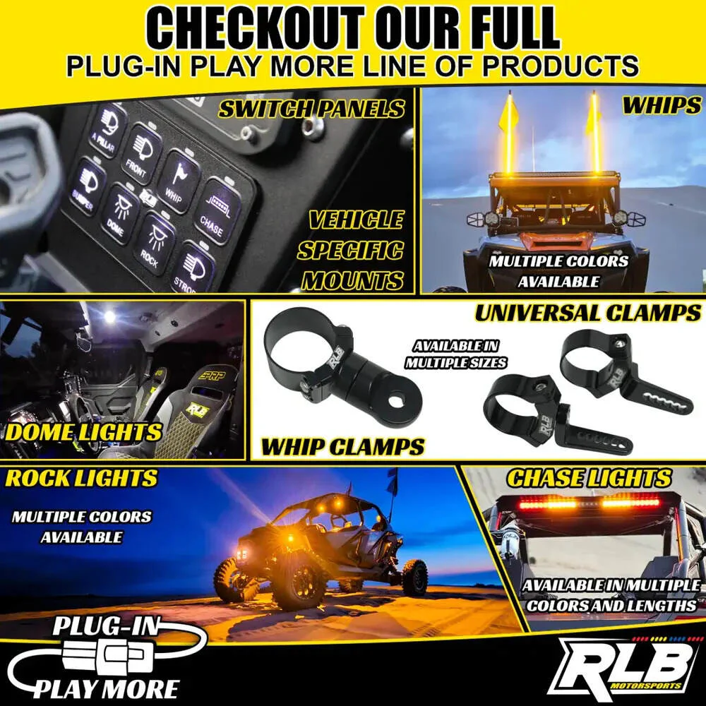 RLB Motorsports Yamaha Woverine RMAX San Felipe LED Chase Light - Amber/White - Image 9