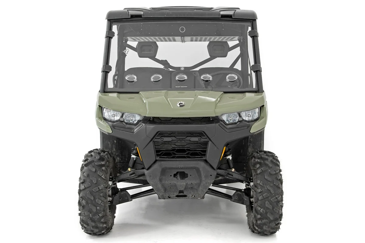 Rough Country Can-Am Defender HD Scratch Resistant Full Windshield - Image 16
