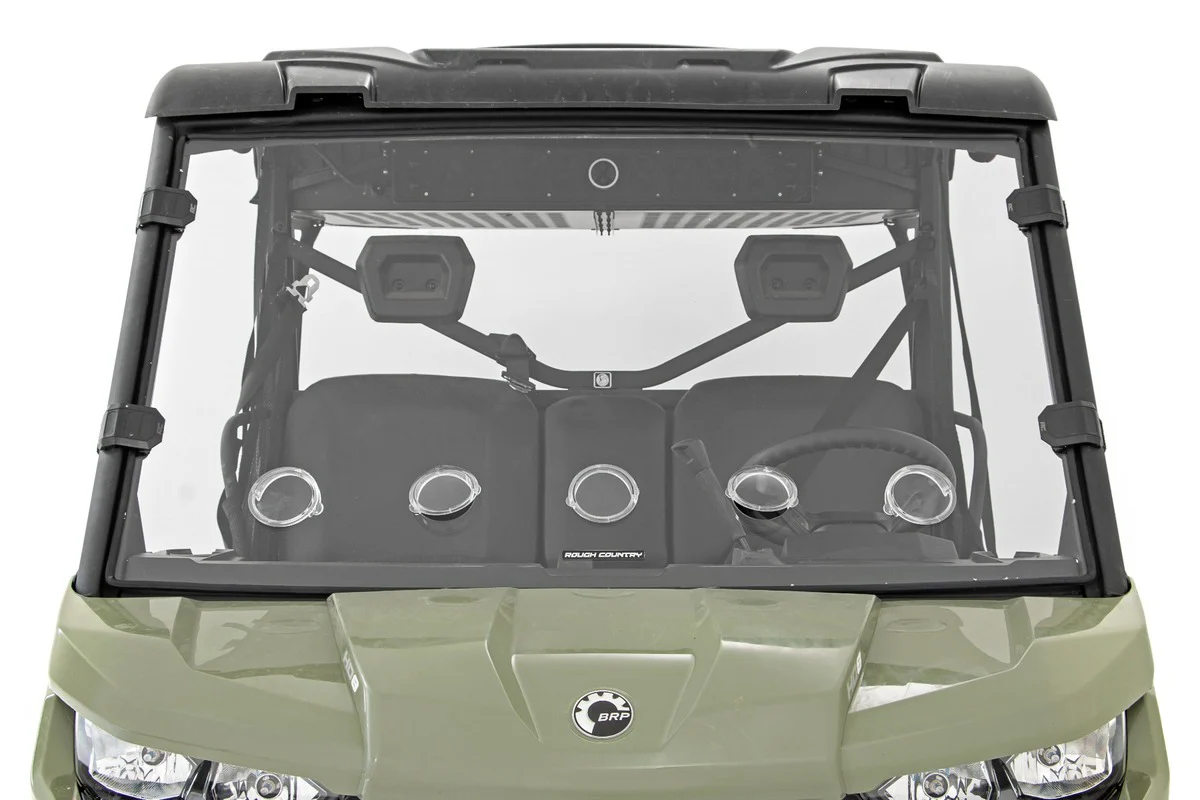 Rough Country Can-Am Defender HD Scratch Resistant Full Windshield - Image 17