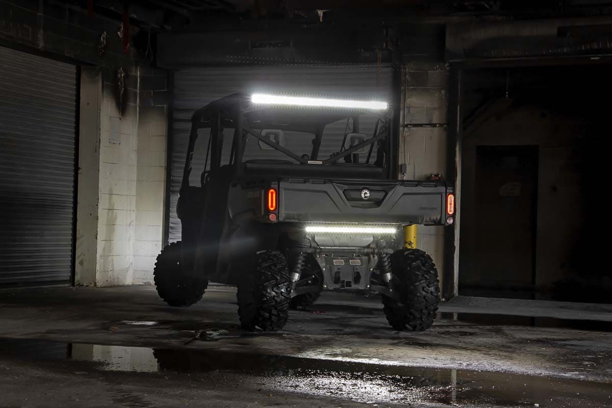 Rough Country Can-Am Defender MAX HD10 50" Black Dual Row Cab Mount LED Light Kit - Image 3