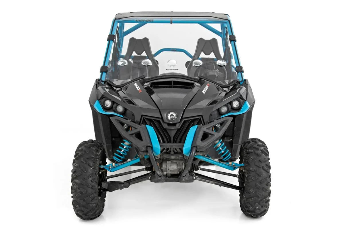 Rough Country Can-Am Maverick Scratch Resistant Vented Full Windshield - Image 3