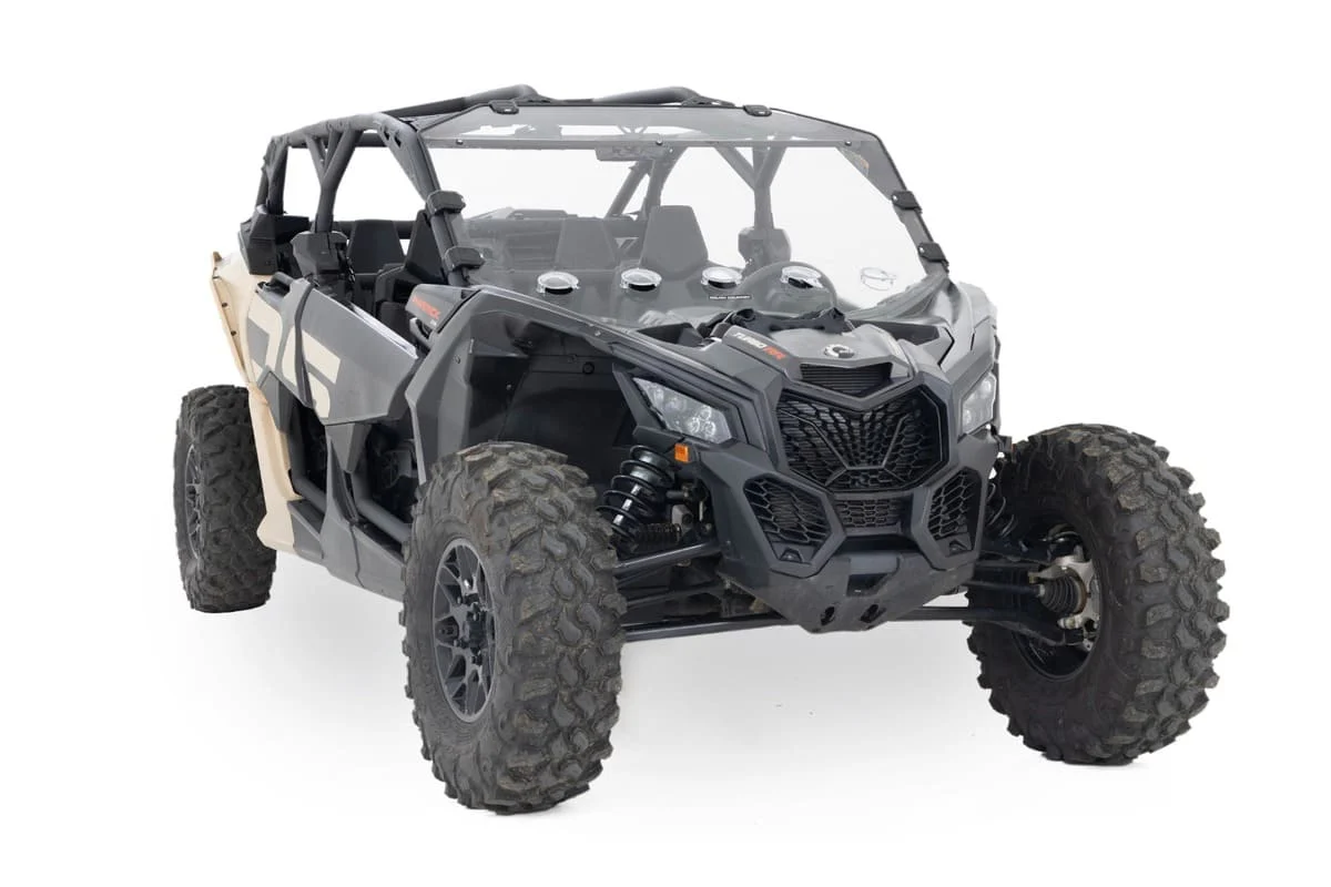 Rough Country Can-Am Maverick X3 Scratch Resistant Vented Full Windshield - Image 3