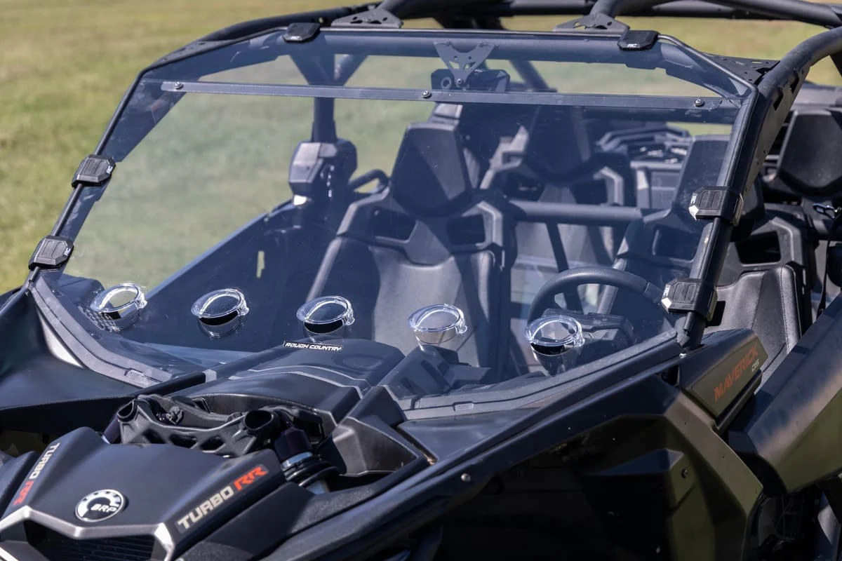 Rough Country Can-Am Maverick X3 Scratch Resistant Vented Full Windshield - Image 7