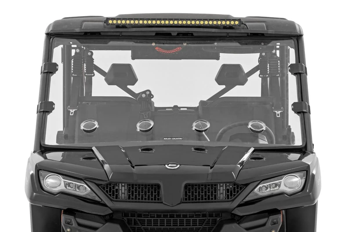 Rough Country CFMoto UForce 1000 Scratch Resistant Vented Full Windshield - Image 3