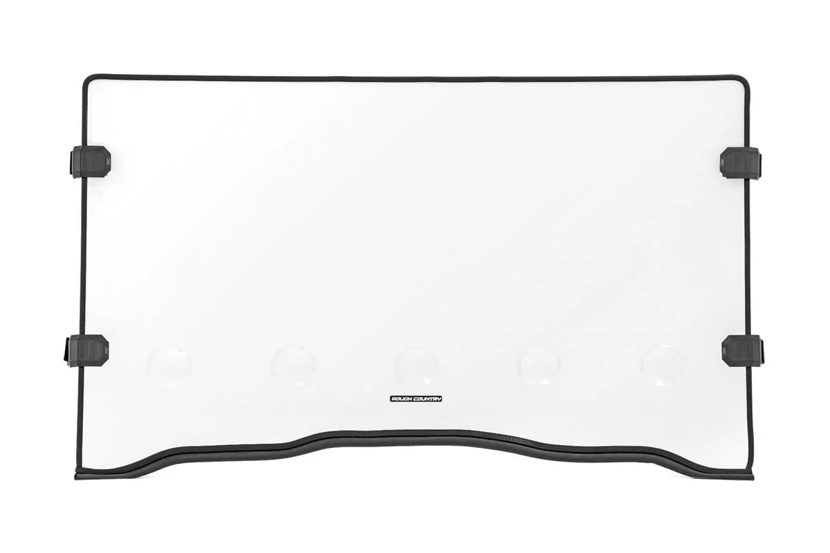 Rough Country Honda Pioneer 1000 Scratch Resistant Vented Full Windshield - Image 5