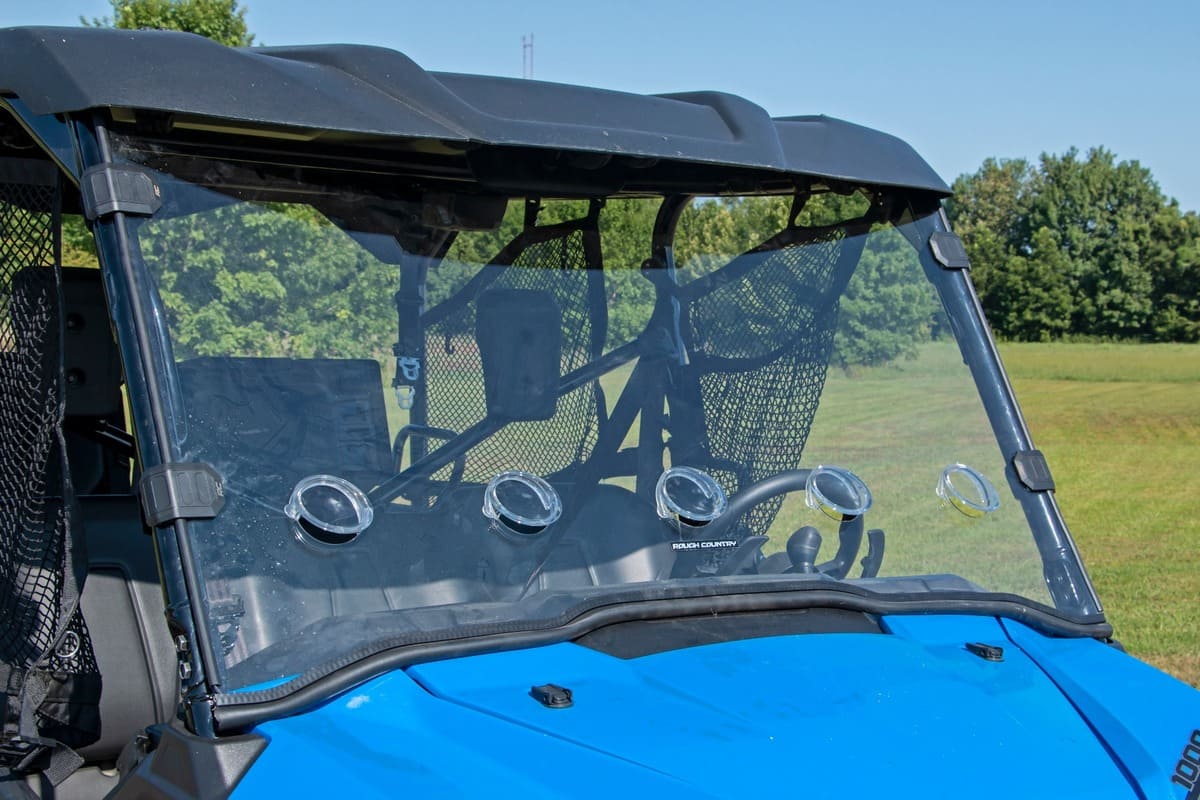 Rough Country Honda Pioneer 1000 Scratch Resistant Vented Full Windshield - Image 7