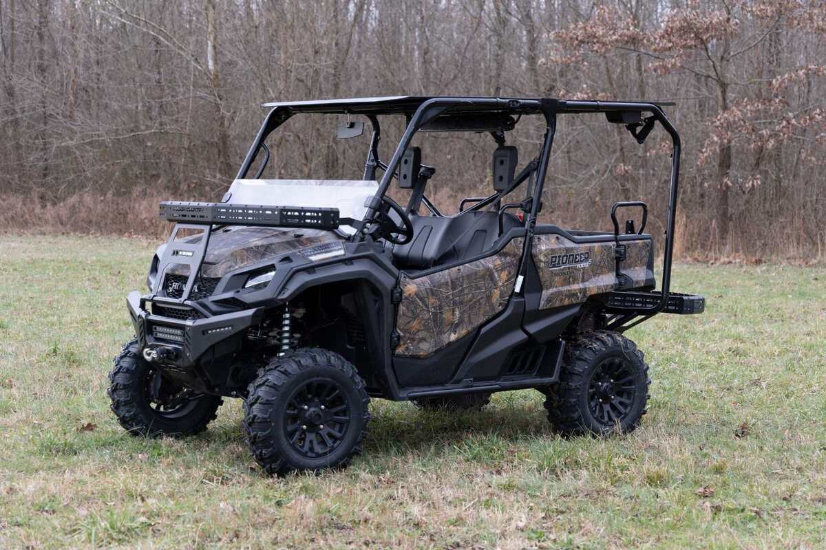 Rough Country Honda Pioneer Front Cargo Rack with Black Series 6" Slimline LED Light Bar - Image 7