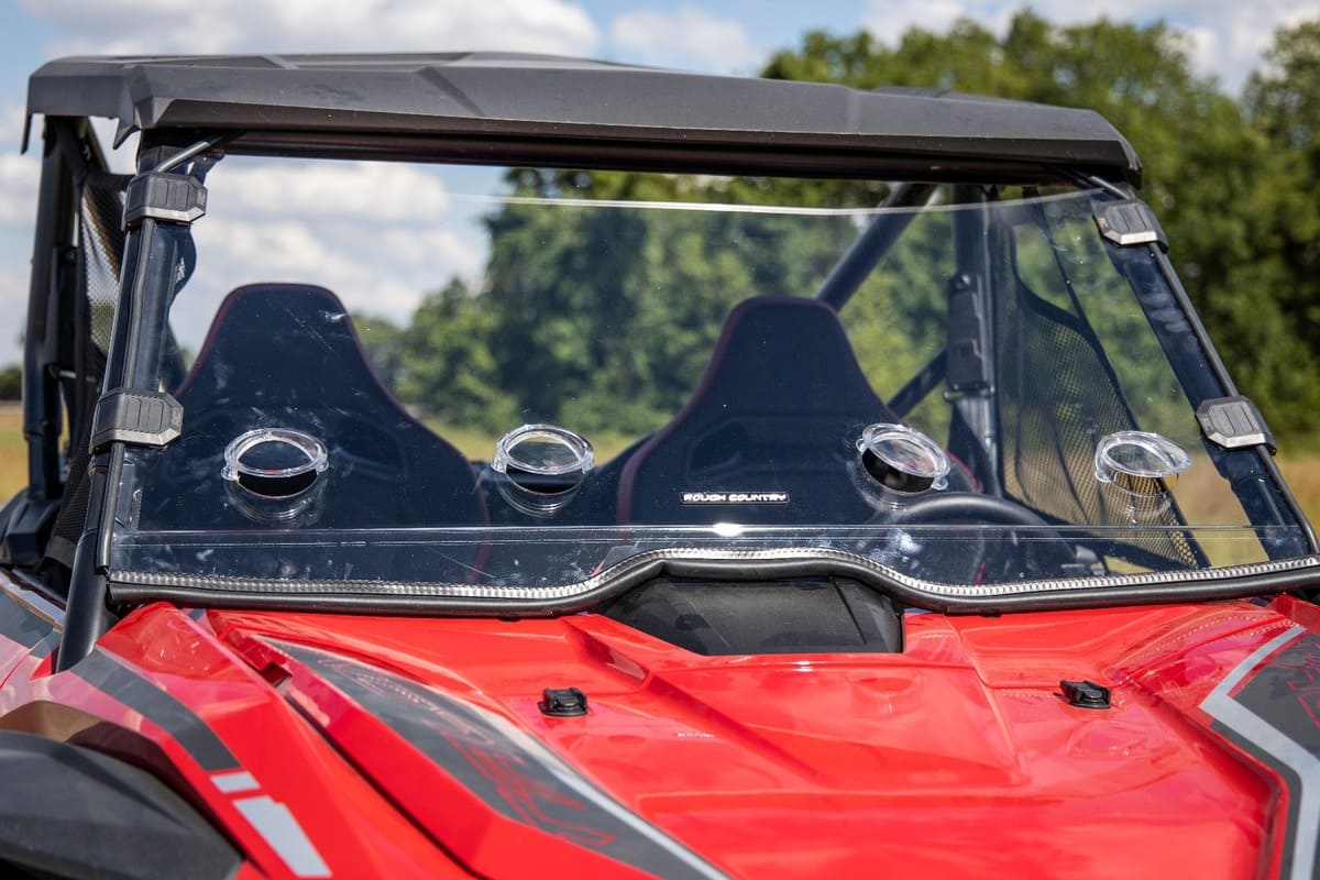 Rough Country Honda Talon 1000 Scratch Resistant Vented Full Windshield - Image 10