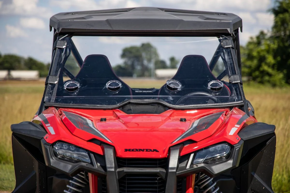 Rough Country Honda Talon 1000 Scratch Resistant Vented Full Windshield - Image 2