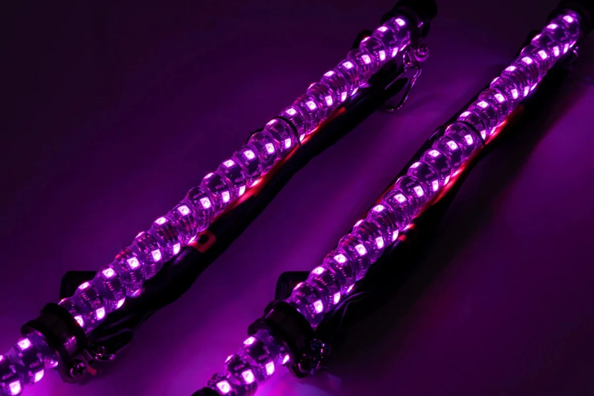 Rough Country Multi-Color 2 ft LED Light Whip Kit - 2 PC - Image 8