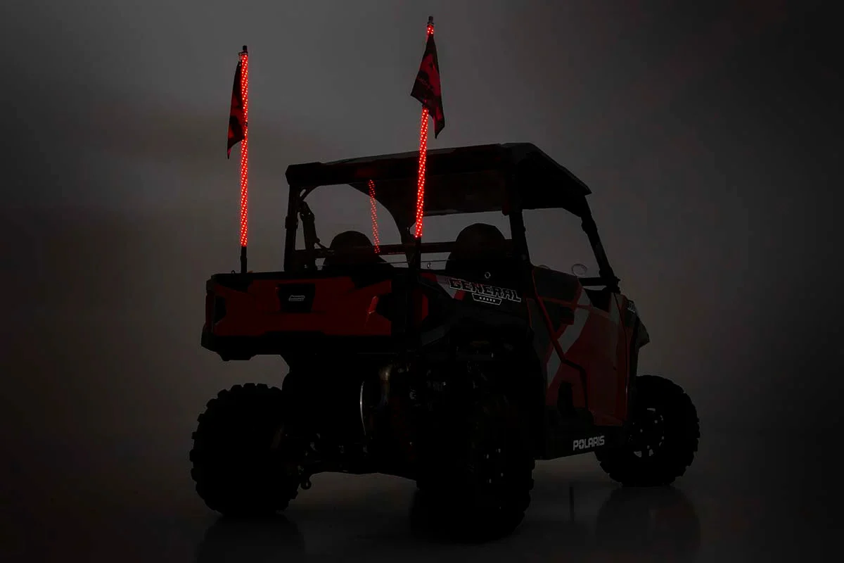Rough Country Multi-Color LED Whip 4' Long - Pair - Image 4