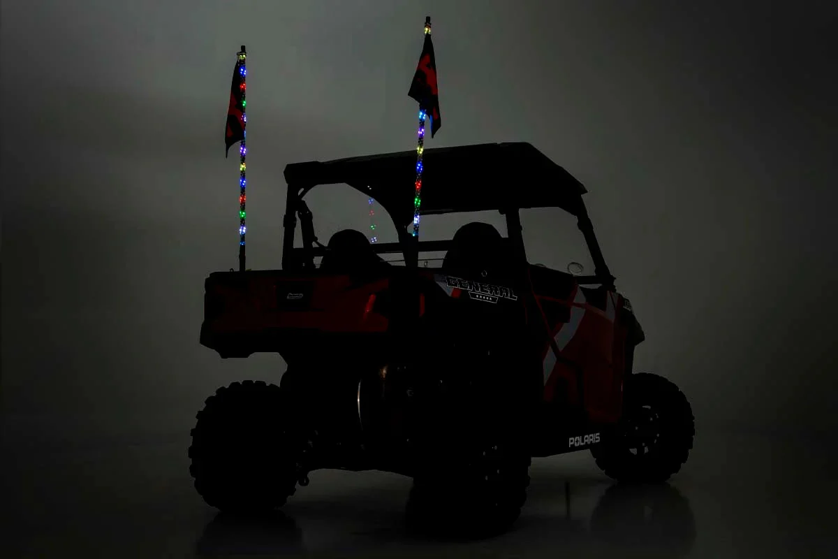 Rough Country Multi-Color LED Whip 4' Long - Pair - Image 5