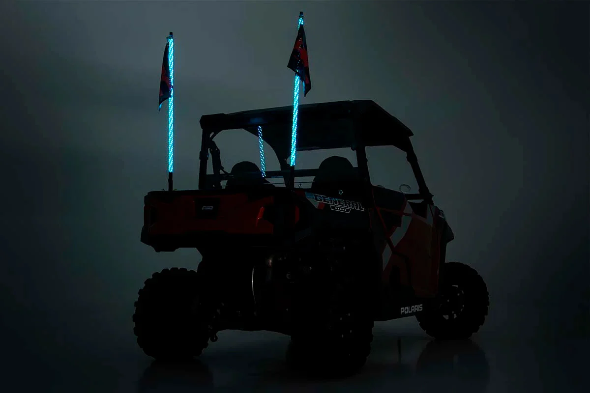 Rough Country Multi-Color LED Whip 4' Long - Pair - Image 6