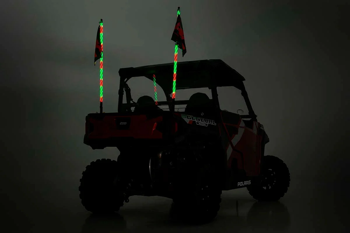 Rough Country Multi-Color LED Whip 4' Long - Pair - Image 7
