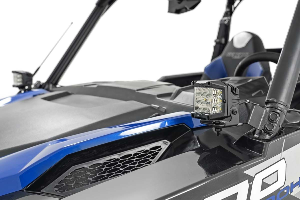Rough Country Polaris General Lower Windshield Dual LED Light Kit - Image 2