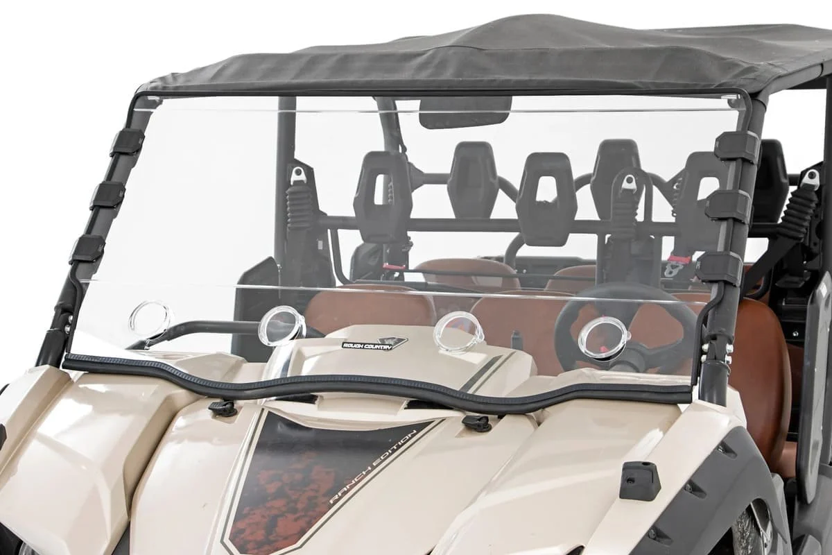 Rough Country Yamaha Viking EPS Scratch Resistant Vented Full Windshield