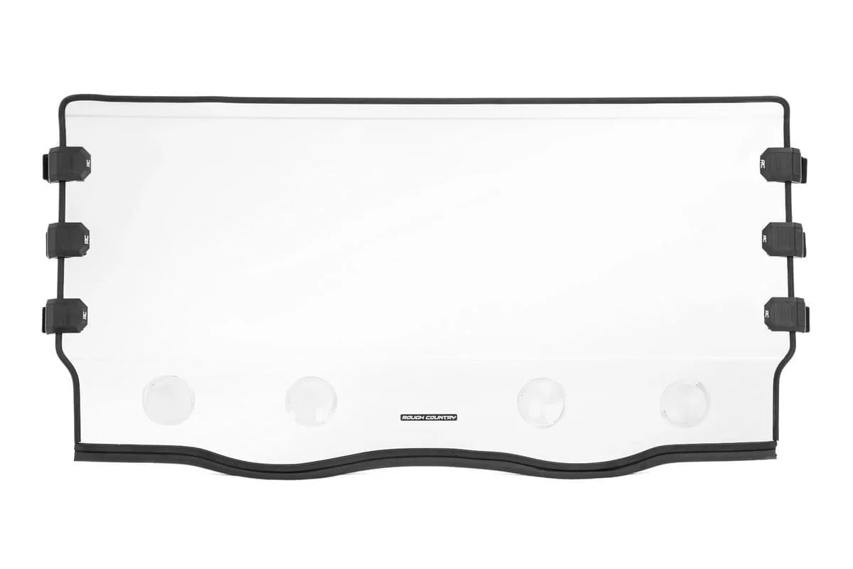 Rough Country Yamaha Viking EPS Scratch Resistant Vented Full Windshield - Image 3
