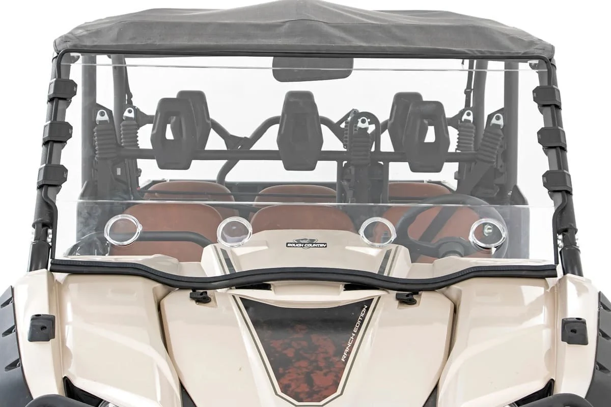 Rough Country Yamaha Viking EPS Scratch Resistant Vented Full Windshield - Image 5