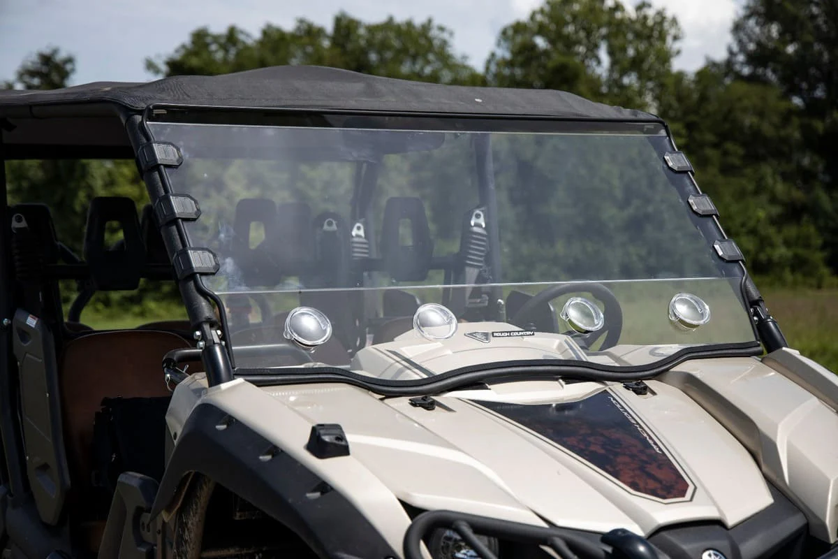 Rough Country Yamaha Viking EPS Scratch Resistant Vented Full Windshield - Image 7