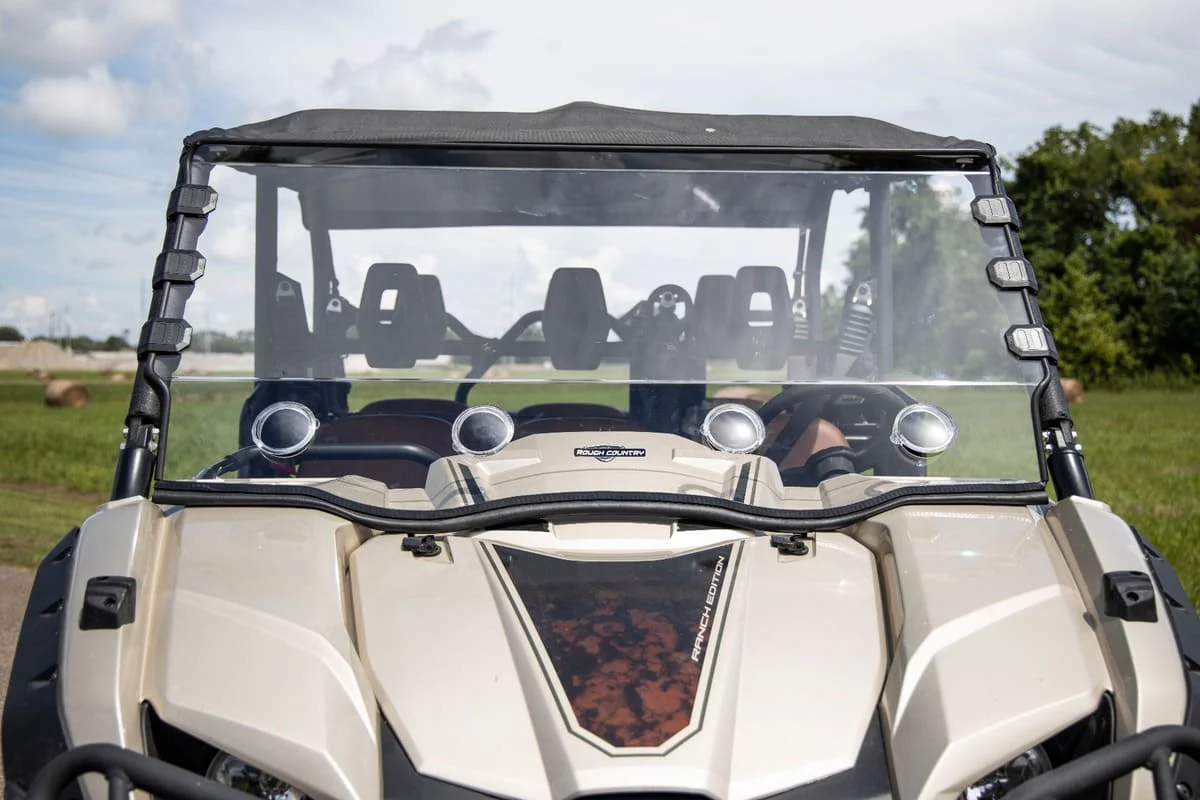 Rough Country Yamaha Viking EPS Scratch Resistant Vented Full Windshield - Image 9