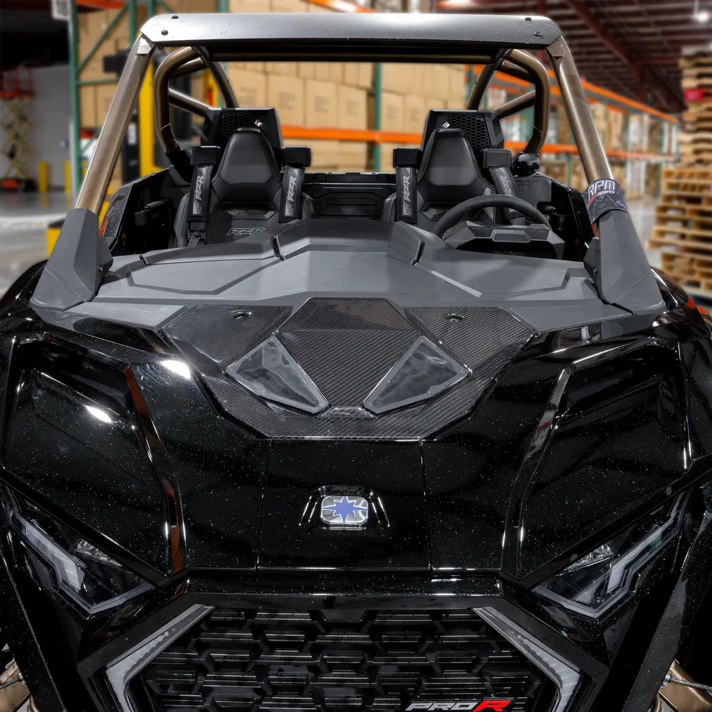 RPM '25-'26 Polaris RZR Pro R Ram Air Carbon Fiber Hood - Image 3