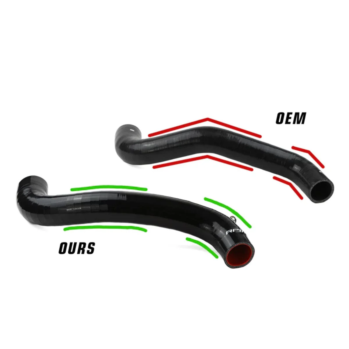 RPM Kawasaki Teryx H2 5-Ply Wire Reinforced Port Matched Silicone Charge Tubes - Image 9