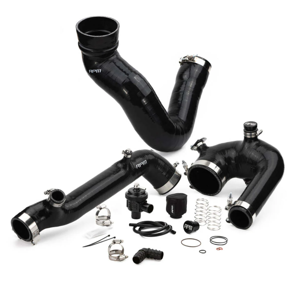 RPM Polaris RZR Silicone Intake J-Tube, Charge Tube w/ BOV, & Intake Tube Kit
