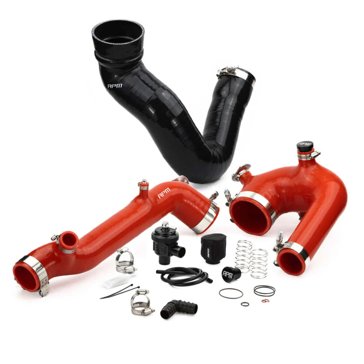 RPM Polaris RZR Silicone Intake J-Tube, Charge Tube w/ BOV, & Intake Tube Kit - Image 2