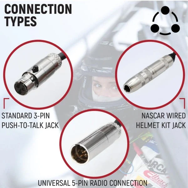 Rugged Radios NASCAR 3-Conductor 3C Circle Track Road Race Car Harness - Image 3