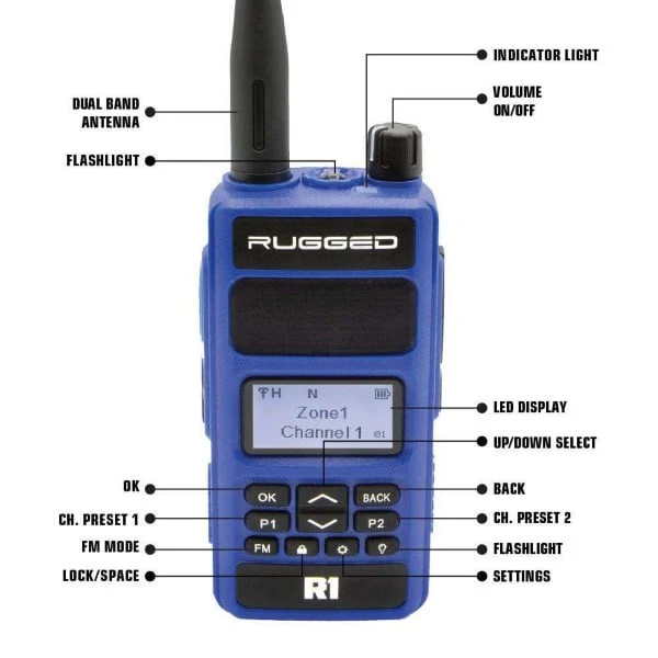 Rugged Radios Radio Kit - R1 Business Band Digital Analog Handheld - Image 8