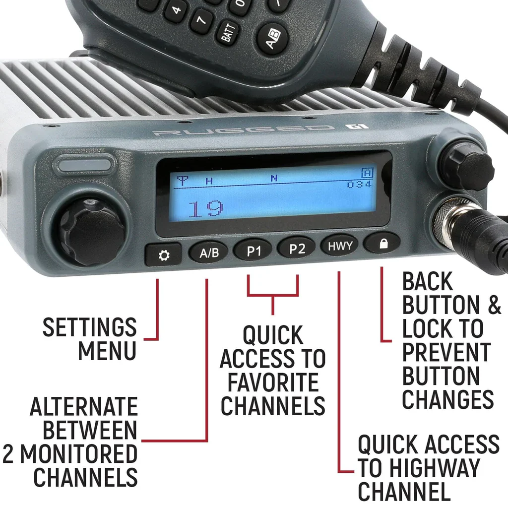 Rugged Radios Rugged G1 Adventure Series Waterproof GMRS Mobile Radio Kit - Image 2