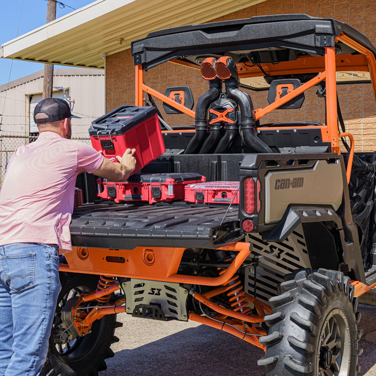 S3 Powersports '16+ Can-Am Defender Milwaukee Packout Bed Mount - Image 2