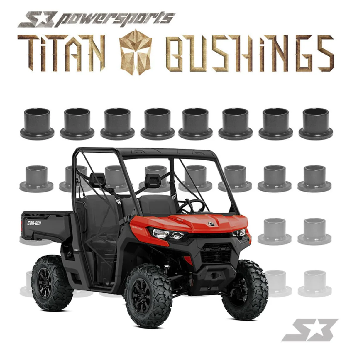 S3 Powersports '22+ Can-Am Defender Titan A-Arm Bushing Kits - Image 3