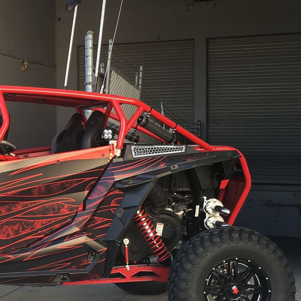 SDR Polaris RZR XP 1000 / Turbo / Turbo S Bed Side Grille Kit - Short - Image 2