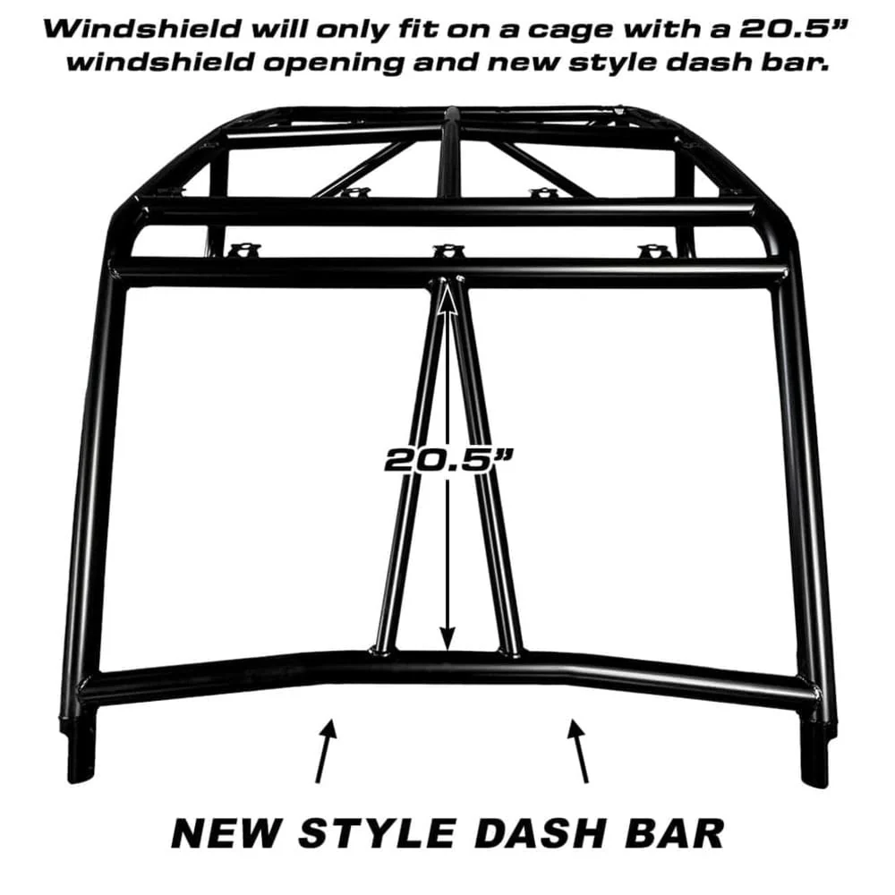 SDR Polaris RZR XP 1000 / Turbo / Turbo S Fastback Sport Cage Windshield Frame - Image 3