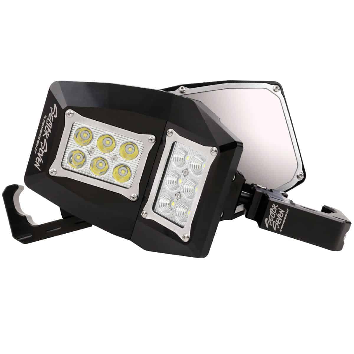 Sector Seven Spectrum LED Light Mirror with Universal Clamp - Image 2