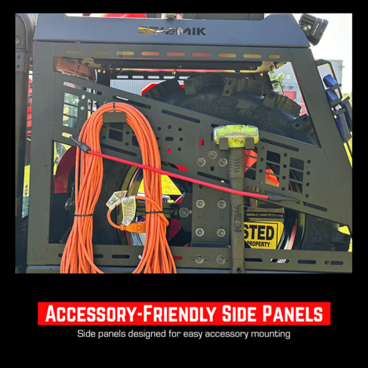 Seizmik '15-'26 Polaris Ranger Crew XP 1000 Half Height Bed Rack - Image 12