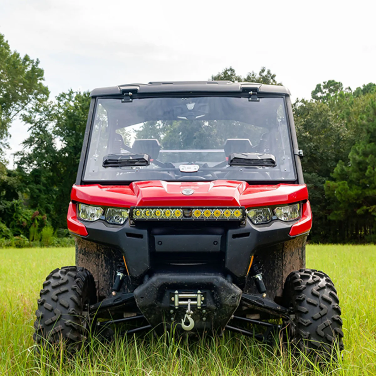 Seizmik '16-'26 Can-Am Defender HD7 Scratch Res Poly Flip Up Versa Vent Windshield - Image 3