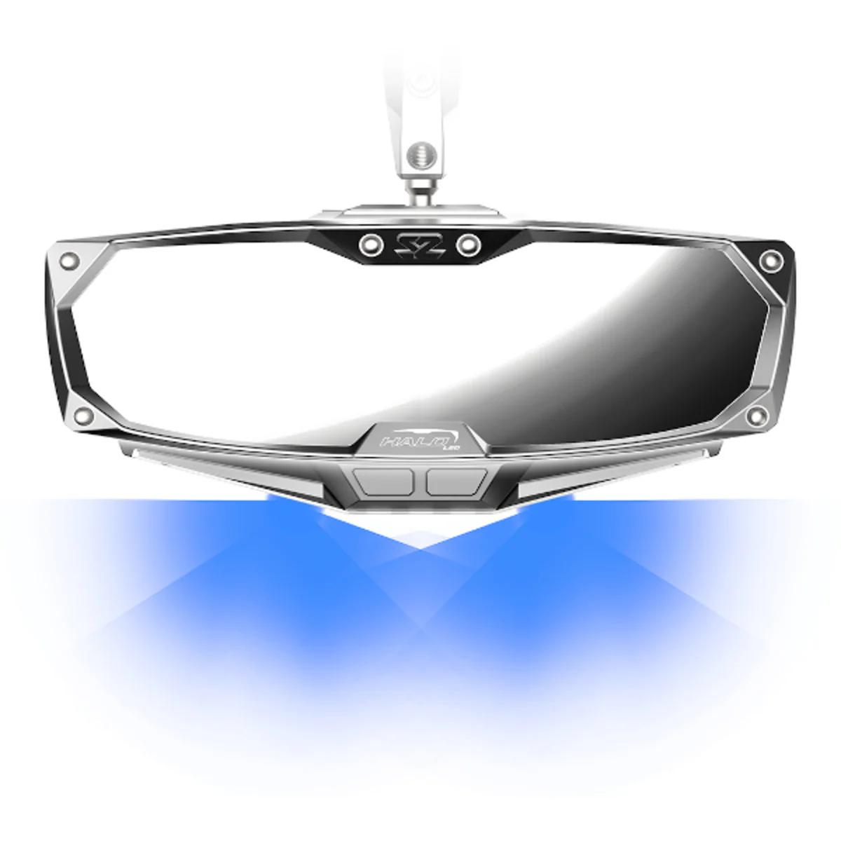 Seizmik '94-'26 Kawasaki Mule Halo-RA LED Rearview Mirror 2" w/ Cast Aluminum Bezel Round Tube Rops - Image 4