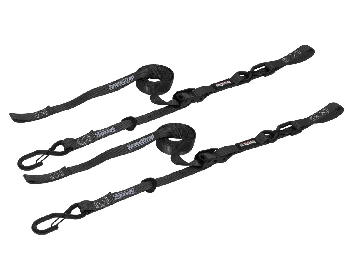 Speed Strap 1" x 10' Cam-Lock Tie Down with Snap S-Hooks and Soft-Tie - 2 Pack - Image 3