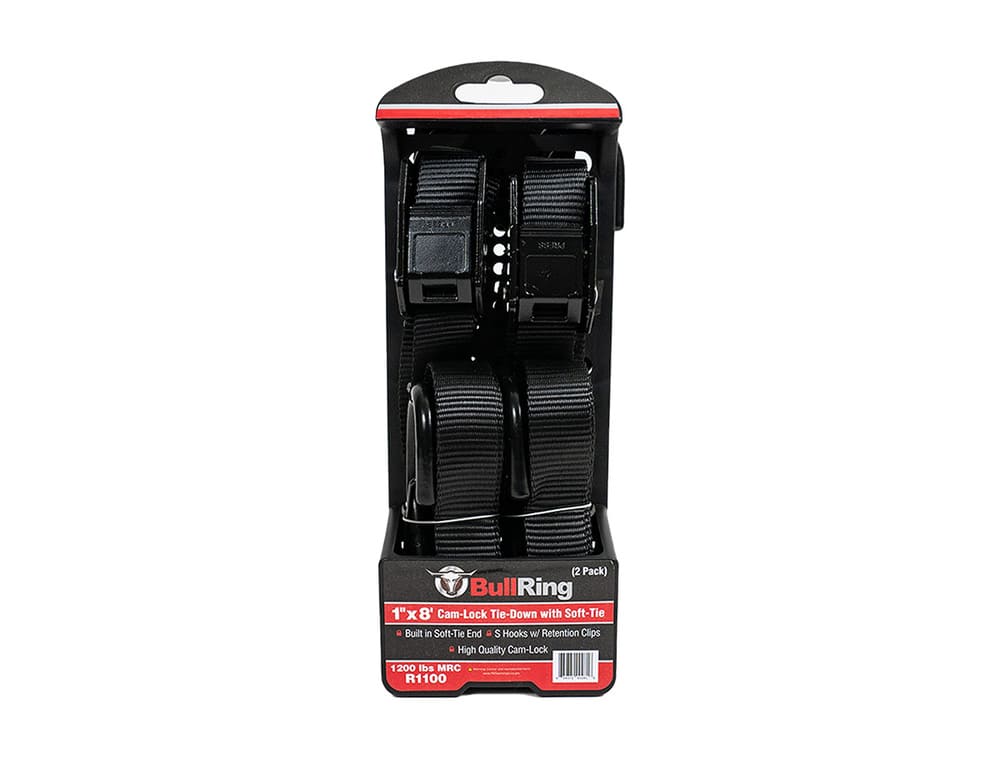 Speedstrap 1" x 8′ Cam-Lock Tie Down with Soft-Tie - 2 Pack - Image 3