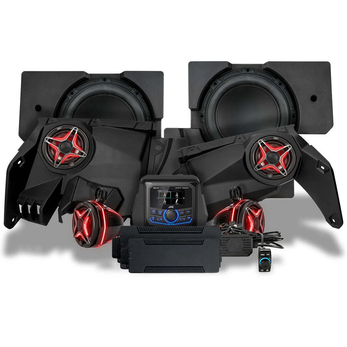 SSV Works '17-'25 Can-Am Maverick X3, Phase-5 V-Spec 6-Speaker 1650watt System With JVC