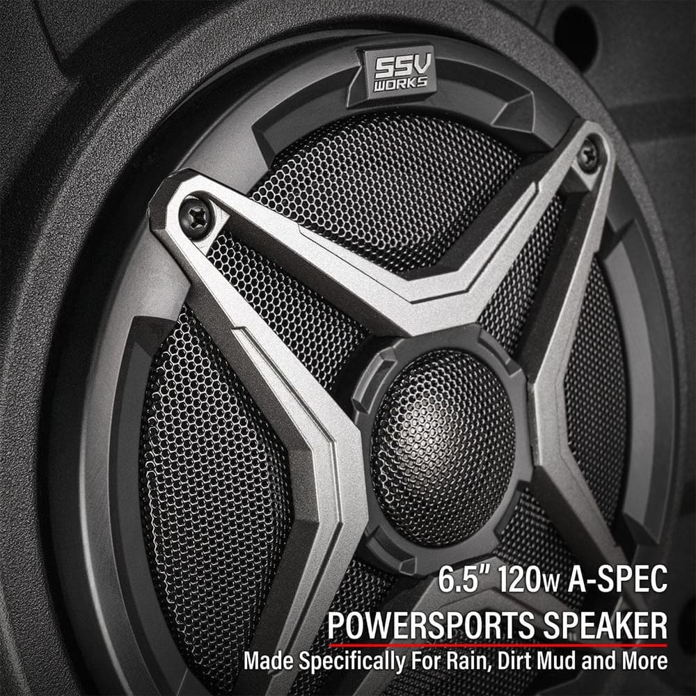 SSV Works '24-'26 Polaris RZR XP 1000 2-Speaker Overhead Soundbar w/ MRB3S Bluetooth Radio & Built-in Dome Light - Image 5