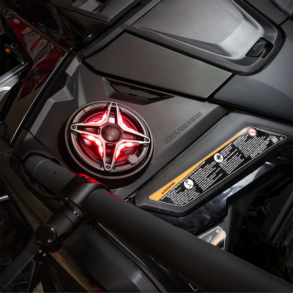 SSV Works '24 Can-Am Maverick R Front-Dash 6.5" Speaker-Panels - Image 7