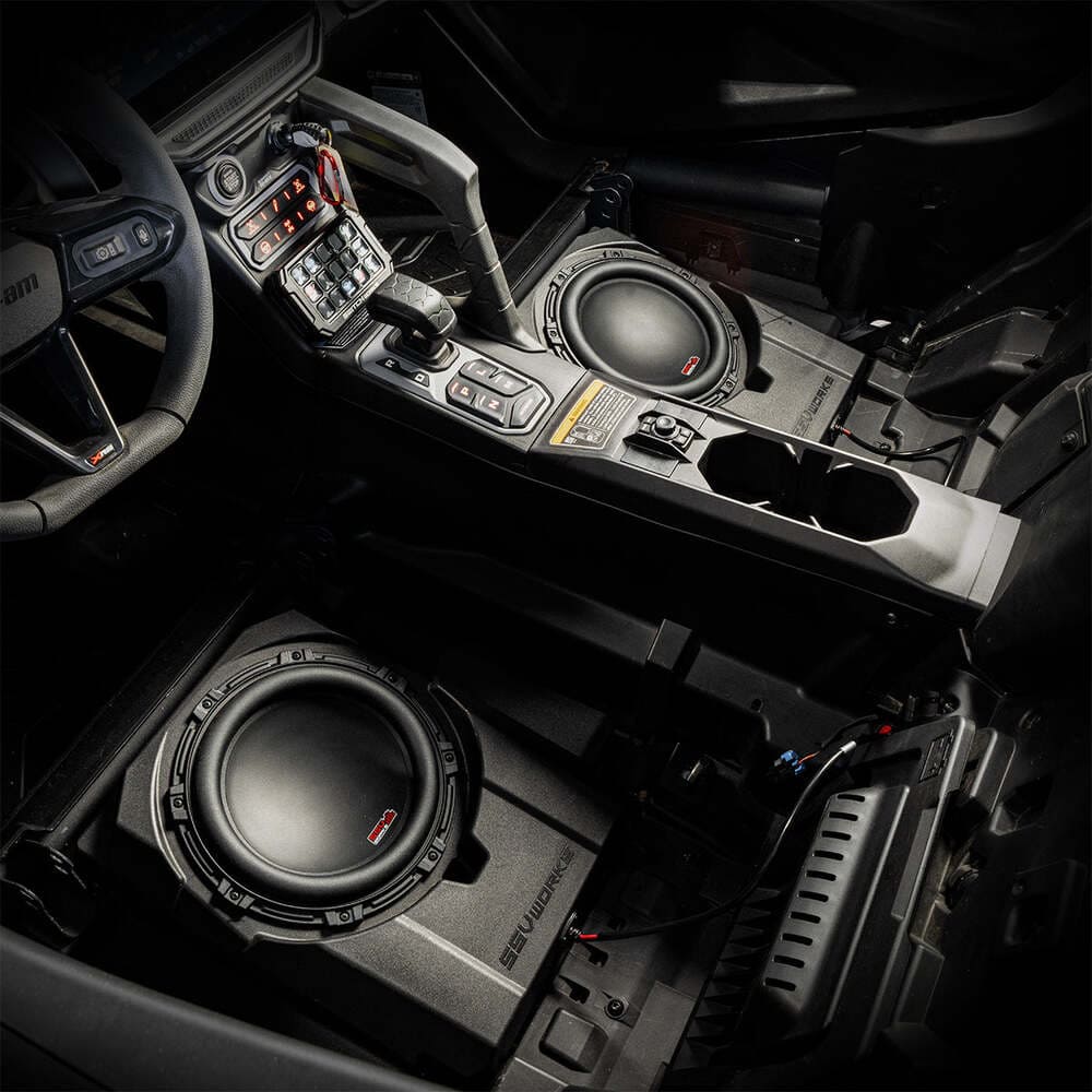 SSV Works Can-Am Maverick R Front Under Seat 850watt 10" Subwoofer for Factory JL System - Image 9