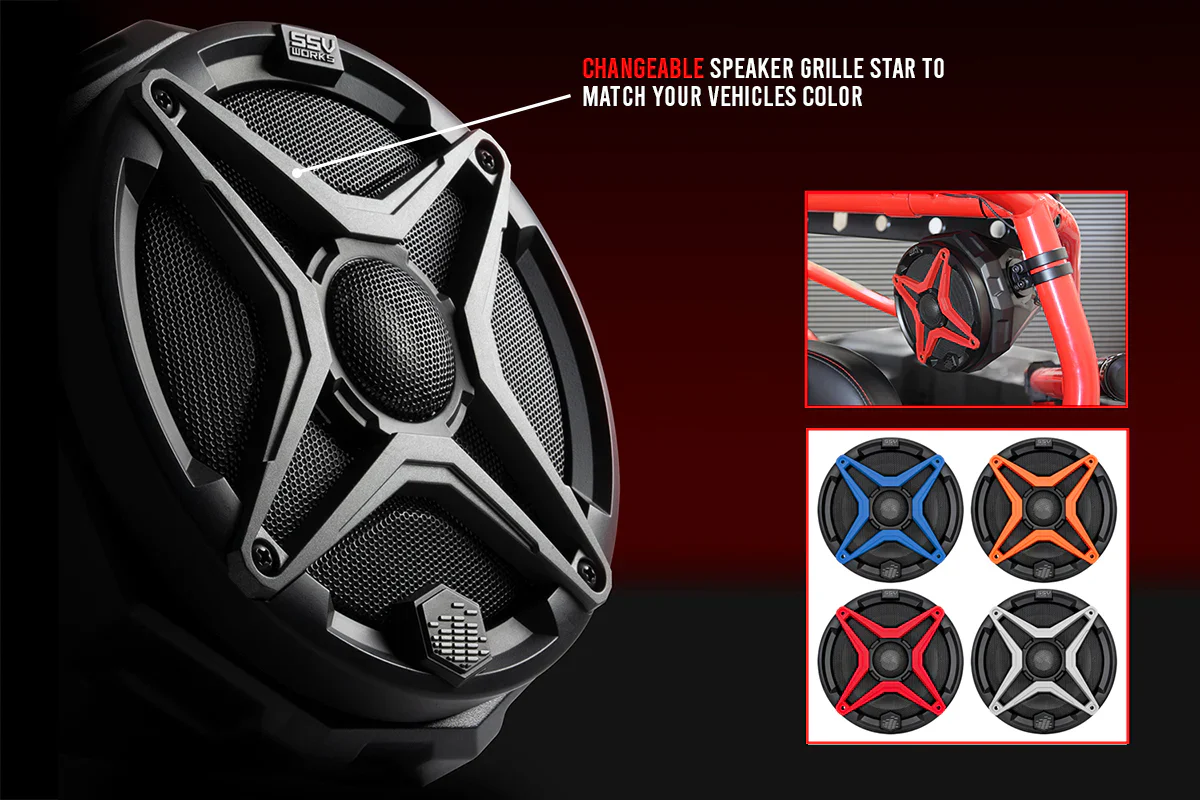 SSV Works Interchangeable 6.5" Color Grilles Speaker - 1 Pair