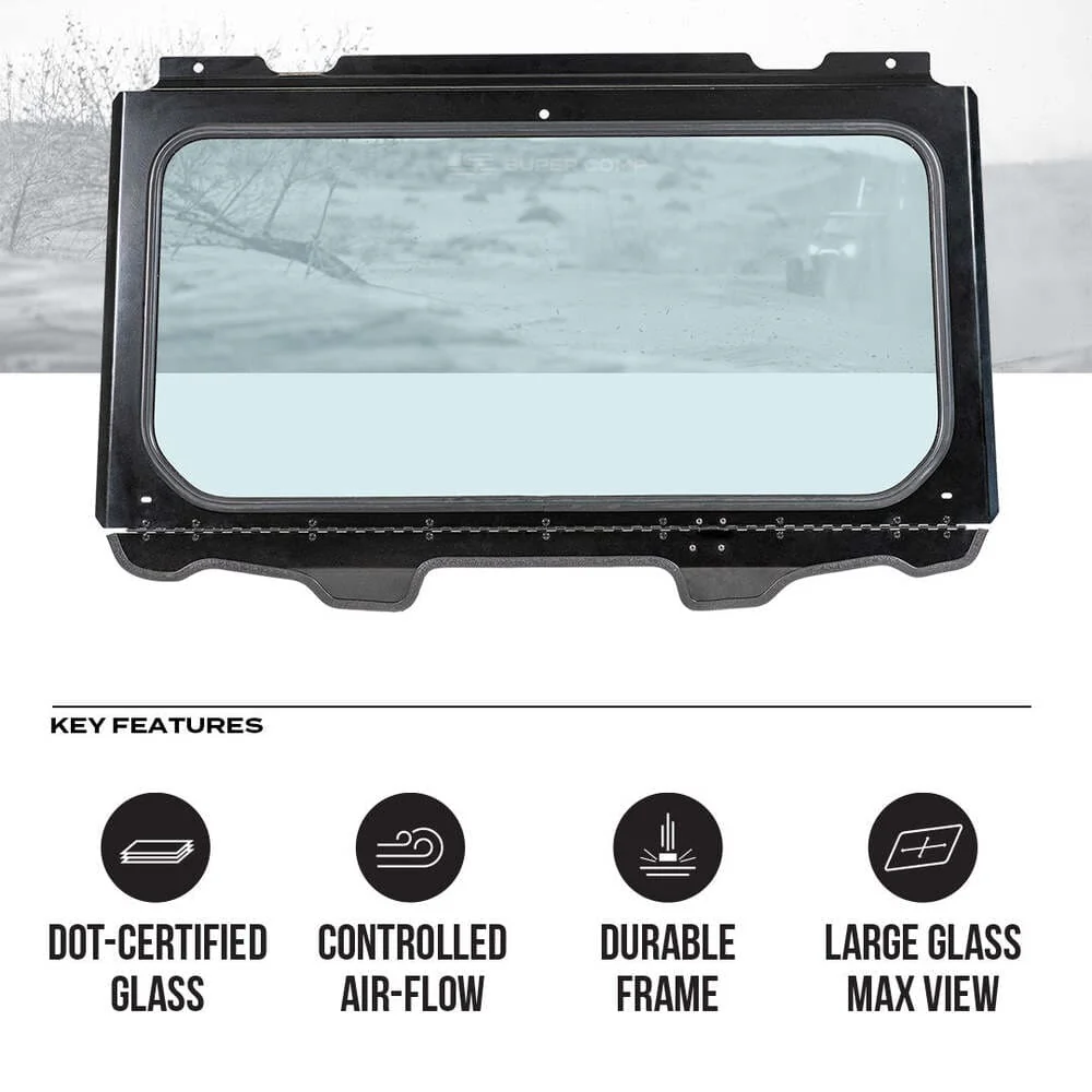 Super Comp '24+ Polaris RZR XP 1000 Front Windshield - Image 3
