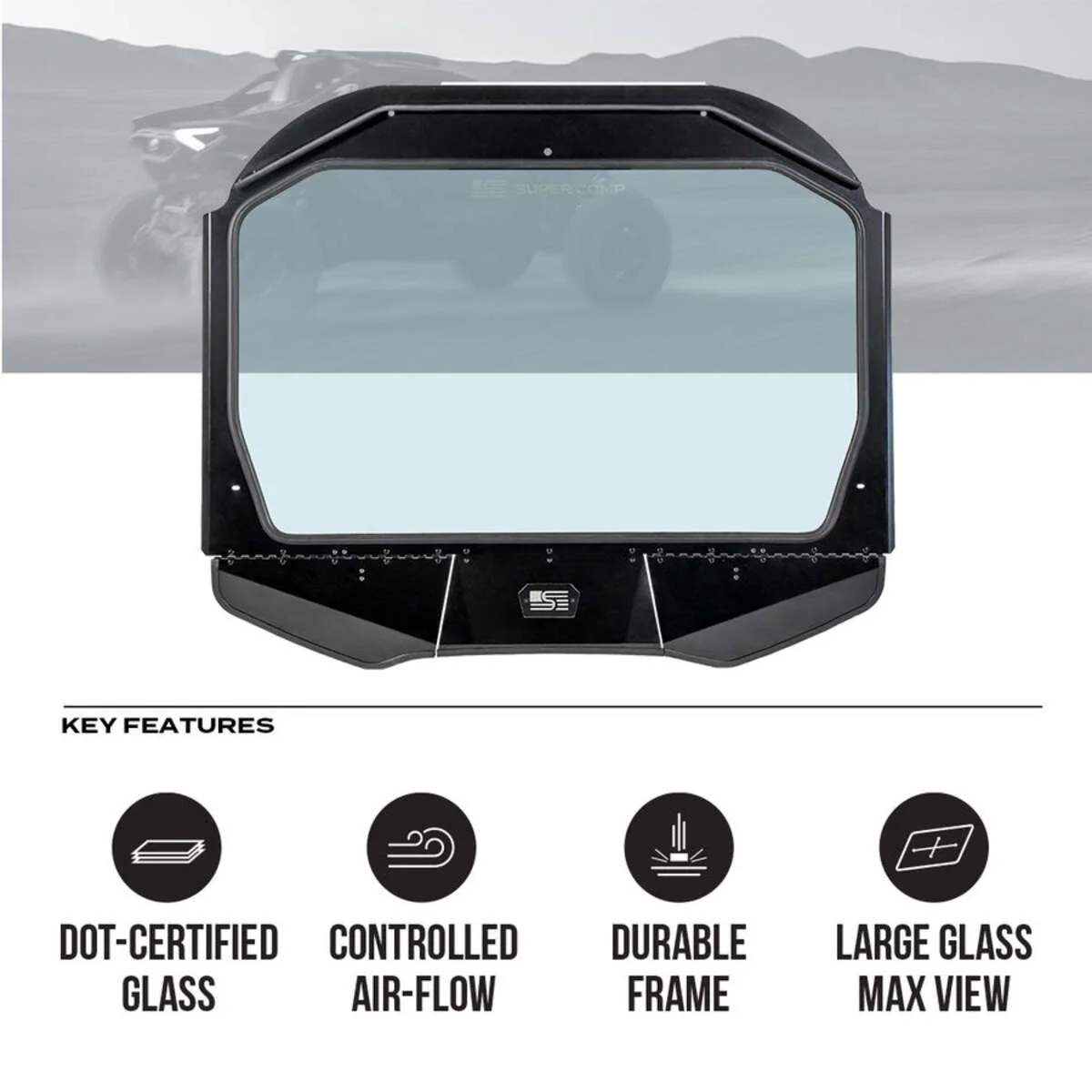 Super Comp Can-Am Maverick R Front Windshield - Image 2