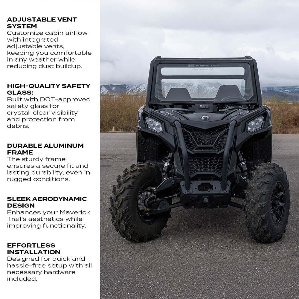 Super Comp Can-Am Maverick Trail Front Windshield - Image 7