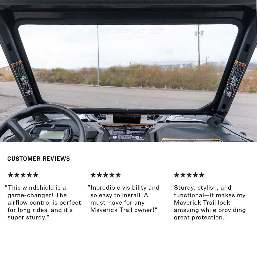 Super Comp Can-Am Maverick Trail Front Windshield - Image 8